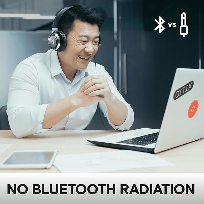ARTIX CL750 Wired Headphones with Mic — Noise Isolating On-Ear Headphones for Computer and Laptop Wired, Plug in Corded Headphone with Wire (Foldable, Aux Jack 3.5mm)