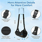 Ergonomic Airplane Pillow and Airplane Foot Hammock, Ultra Portable Neck Pillow with 360° Head Support, Portable Travel Foot Rest with Adjustable Strap, Includes Eye Mask & Ear Plugs, for Flight, Car