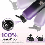 DYSANKY Insulated Water Bottle | Thickened Stainless Steel Vacuum Metal | Portable Sports Water Jug for Gym and Hiking with Straw, Carrier Bag, Handle Strap | BPA-Free 32 oz