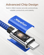 CLEEFUN Short USB C Cable 1ft, 5-Pack USB A to Type C Charger Cord Fast Charging for iPhone 17 16 15 Pro Max Air Plus, for Samsung Galaxy S25 S24 S23 S22 S21 S20 A17 A16 A15 A56 A55 A26 A35 A36 A71