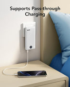 VRURC Portable Charger Power Bank - 10000mAh Fast Charging 22.5W PD 20W Slim Portable Charger Built in Cables,Power Bank with Cords,USB C Portable Phone Charger Travel Accessories -White