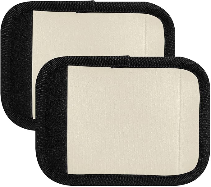 DOMIKING Beige Cream Luggage Handle Wrap Soft Luggage Identifiers for Suitcase Tags for Travel Bag Luggage Suitcase Handle Cover Travel Accessories, 4 Pack