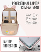 LIGHT FLIGHT Travel Laptop Backpack Women, 17.3 Inch Laptop Backpack with USB Charging Hole, Water Resistant College Bookbag, Black Computer Backpacks for Work,05-purple…