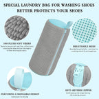 Shoe Washing Bag, Laundry Shoe Bag, Reusable Shoe Washing Bag, 360 ° Deep Cleaning,Suitable for All Shoe Types, With Self-Locking Zipper, 2-pack (Grey)