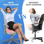 TushGuard Seat Cushion, Office Chair Cushions, Car Seat Cushion, Non-Slip Sciatica & Back Coccyx Tailbone Pain Relief Chair Pad, Memory Foam Butt Pillow for Computer Desk, Office Chair(Pink, XXL)