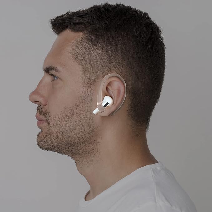 AirPods Ear Hooks - Upgraded Anti Slip Sports Clip Hooks for AirPods 1, 2, 3, 4, Pro and Pro 2 Transparent