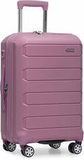 Traveler's Choice Pagosa Hardshell Expandable Luggage with Spinner Wheels, Mauve, 22-Inch Carry-on