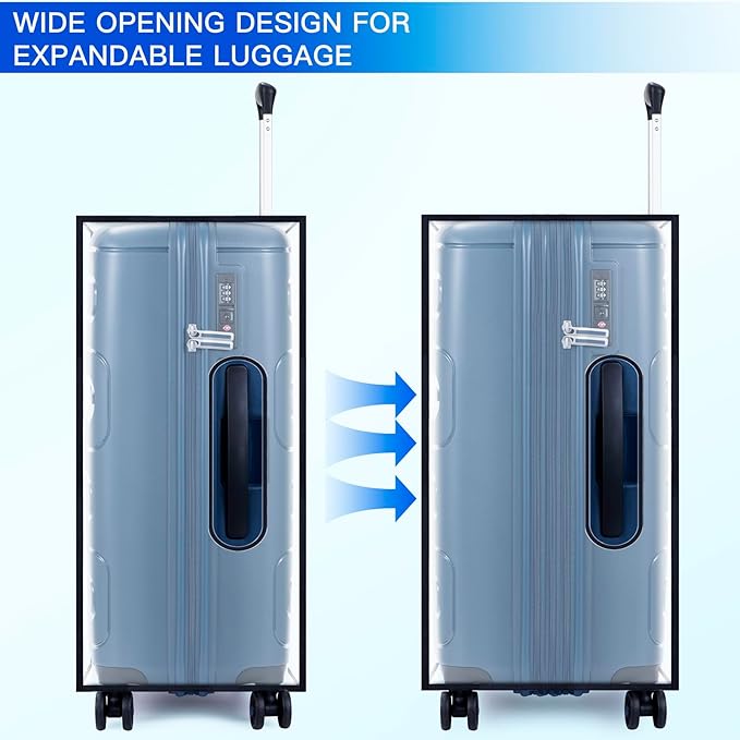 3 Pieces Thicken Clear Luggage Cover Protector with Tag Pocket, 20" 24" 28" PVC Luggage Covers for Suitcase Waterproof Dustproof Anti-scratch Travel Suitcase Covers Case for Wheeled Luggage