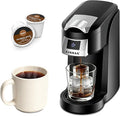 CHULUX Lite Single Serve Coffee Maker for K Cup Capsules, Single Cup Reservoir Coffee Maker with One Touch Brewing, 5 to 12 Oz Brew Sizes, Designed Specifically for Standard Mugs, Black