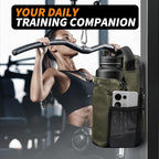 Magnetic Gym Bag for Women and Men, Magnetic Water Bottle Holder with Strap and Phone Pocket