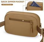 Fanny Pack for Women Men, Waterproof Belt Bag with Adjustable Strap & Back Anti-Theft Zipper Pocket, Lightweight Crossbody Bag for Travel, Workout, Running (7.Brown upgrade)