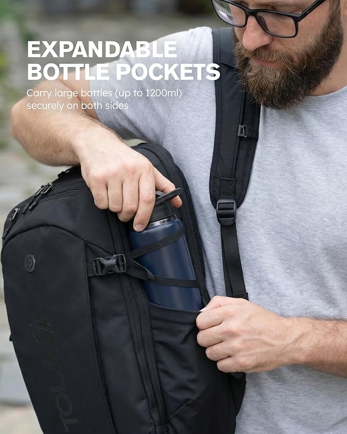 Tolaccea Travel Laptop Backpack 32L, TSA Friendly Flight Approved Computer Work Business Bag, Water-resistant Carry on Luggage, Durable Casual Daypack College Rucksack for Men Women
