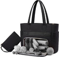 LOVEVOOK Tote Bag for Women, Puffer Work Travel Handbag with Zipper for Teacher Nurse, Quilted Cute Laptop Shoulder Gym Bag