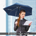 Compact Travel Umbrella for Purse - Flat Handle, Waterproof for Light Rain
