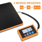 Fuzion Shipping Scale, 440LB/200KG x 10g Digital Postal Scale, Hold/Tare Function, Postage Scale for Packages Small Business/Luggage/Mailing, Battery & AC Adapter Included