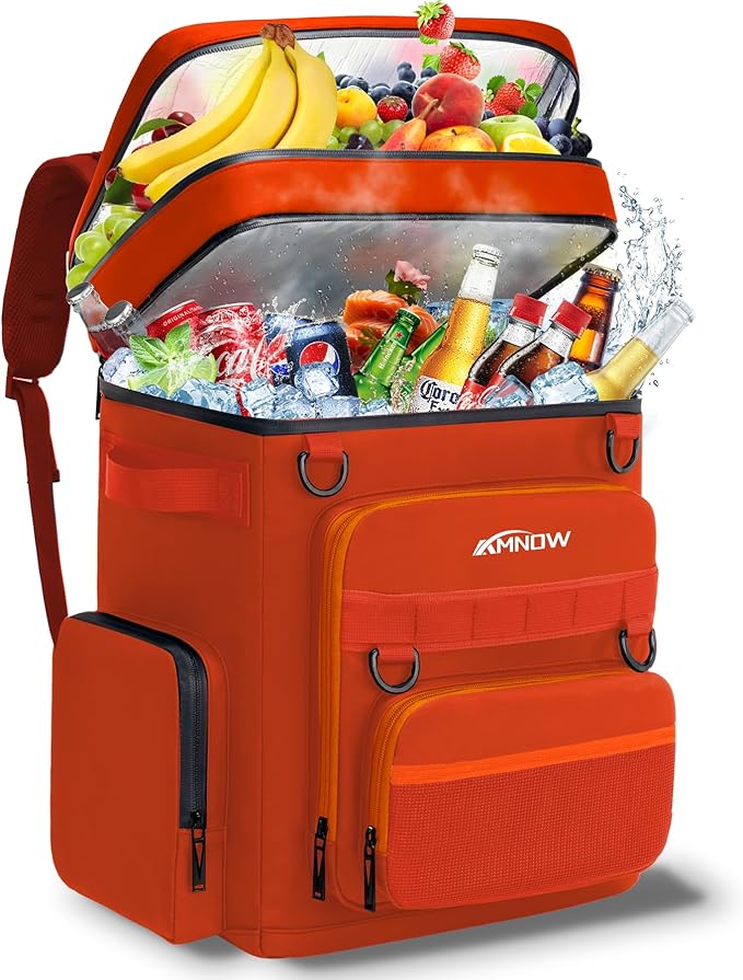 Backpack Cooler Insulated Leak Proof, Lightweight Soft Sided Cooler Backpack for Men Women, Waterproof Beach Cooler Bag Lunch Backpack for Camping Hiking Picnic Fishing Travel Outdoor