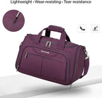 Hanke Small Travel Duffel Bag, Under Seat Carry On Personal Item Bag with 11 Pockets, Lightweight Water Resistant Foldable Weekender Bag with Trolley Sleeve for Travel Gym Daily Use（Purple）
