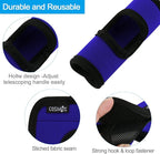 Cosmos 5 Pcs Neoprene Luggage Handle Wrap Soft Grip Handle Cover Luggage Identifier with Hollow Design for Push-Button Handle Trolley Handle and Travel Suitcase Trolley Case (Deep Blue)