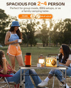 Sportneer Folding Table: Adjustable Height Camping Essentials 35.4" L x 23.6" W 2 Height with Mesh Layer - Compact & Portable Small Folding Table for Outdoor Camp Garden Picnic BBQ Dining Cooking