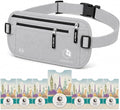 VENTURE 4TH RFID Money Belt for Travel with RFID Blocking Sleeves – Slim Hidden Travel Wallet & Passport Holder for Men & Women, Lightweight Anti-Theft Pouch to Protect Cash Cards & Documents - Silver