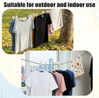 Ouligay Travel Clothesline Portable Clothesline 11.5 Feet Lightweight Camping Clothes Line with 24 Beads, Travel Clothes Line for Outdoor Cruise Ships, Indoor Hotels Backyard, Balcony, Tents