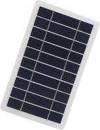 5W Solar Panel for Phone Radio, Solar Panel Charger for Micro USB & USB C Port, 5W USB Solar Panel for Small Devices, Without Power Storage Function
