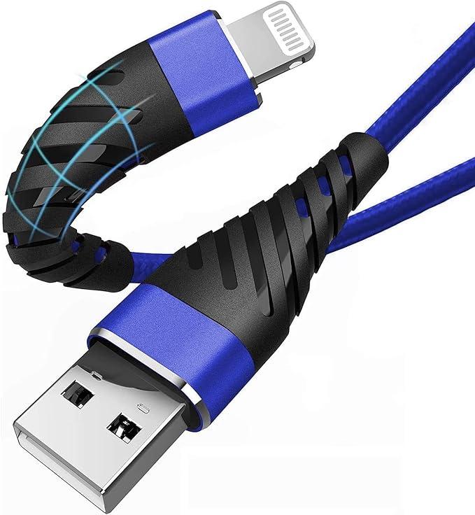 CyvenSmart (2 Pack) Long iPhone Charger 10ft for [MFi Certified], 10 Foot Lightning Cable Fast Charging Cord 10 Feet for iPhone 12/12 Pro/11/11 Pro/11 Pro Max/XS/XS Max/XR/X/8/8 Plus/7/7 Plus/6 Blue