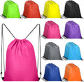 Lzerking 50 Pcs Drawstring Backpack Bulk -10 Colors, 13.4x16 Inches Reusable Drawstring Bags for Gift, Homeless, HTV, Gym, Sports, Lightweight & Machine Washable