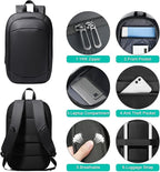 hk Business Backpack for Men 15.6 Inch,Slim & Expandable Waterproof Travel Laptop Backpack, Anti-Theft Lightweight Work Computer Bag, College Laptop Backpacks Gifts for Men Women-Black