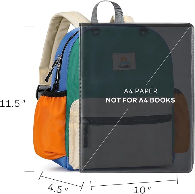 STEAMEDBUN Toddler Backpack for Boys 2-4: Kids Backpack Boys Girls - Preschool Kindergarten Daycare Backpacks - 12 inch
