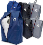Shoe Bags for Travel with Waterproof Zipper-Durable Polyester Material Shoe Pouch - Large Size Gym Cleat Bag Smell Dust Proof Unisex/Lightweight 6-pack Set