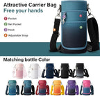 DYSANKY 32 oz Insulated Water Bottle | Thickened Stainless Steel Vacuum Metal | Portable Sports Water Jug for Gym and Hiking with Straw, Carrier Bag, Handle Strap | BPA-Free 32 oz