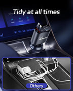 Retractable Car Charger,Super Fast USB Car iPhone Charger,Gifts for Men Women Car Truck Accessories for iPhone 15/14/13/12 Pro Max XR,iPad,Samsung,Pixel