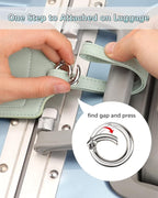 3 Pack Luggage Tags - Quick Install, Privacy Protection, Airplane Travel Essentials for Suitcases, Durable Leather - Lichee Light Green