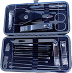 Nail Clippers Set for Men Women Parent Earpick EarpickerProfessional Manicure Set BWLSMART 21 Pieces Pedicure Kit, Nail Care and Grooming Kit with Travel Case Fingernail and Toenail Clipper Cutters