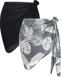 CHICGAL 2 Pieces Women Beach Sarong Bathing Suit Wrap Skirt Sheer Bikini Swimsuit Cover Ups for Swimwear