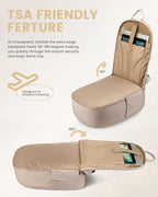 LOVEVOOK 17.3 Inch Laptop Backpack for Women - Work/Business Computer Backpack Purse, Large Capacity Casual Daypack, Travel Bag for Lawyer, Doctor, Teacher, Warm Beige
