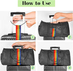 Multi Use Strong Adjustable Luggage Connector Straps for Suitcases,2 Pack Flexible Luggage Accessories Elastic Fastening Bag Strap
