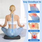 Donut Pillow for Tailbone Pain, Hemorrhoids - Cooling Gel Memory Foam Chair Seat Cushion for Office, Home & Wheelchair, Ergonomic Chair Pad for Pregnancy, Sciatica, Coccyx (XL, Grey)