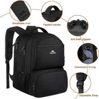 MATEIN Lunch Backpack for Men, 18 Inch Large Insulated Backpack Cooler with Lunch Compartment, Water Resistant Laptop Back pack with Lunch Box Bag for Work Travel Business College Picnic