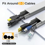 Delamu 157in Delamu Cord Hider Wall for Wall Mounted TV, Wire Hider Kit