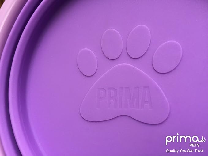 Collapsible Silicone Water Travel Bowl with Clip for Dog and Cat, Portable and Durable Pop-up Feeder for Convenient On-The-go Feeding – Size: Small (1.5 Cups) Purple – 2 Pack