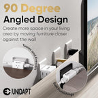Unidapt Multi Plug Outlet Extender 2 Pack - 3 Way Wall Outlet Splitter, Cruise Ship Essentials Power Plug Adapter, Compact Travel Wall Tap Expander, Flat Angled Design, Home, Office, Dorm - White