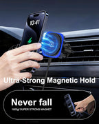 15W MagSafe Car Mount Charger,Magnetic Wireless Car Charger,Air Vent Dashboard Phone Holder Mount for iPhone 17e 16 15 14 13 12 Pro/Pro Max/17 Air,Samsung S26/S25 Ultra,Fast Charging,Car Accessories