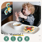 ALASOU 3PCS Suction Cup Spinner Toys for 1 Year Old Boy Girl|Spinning Top 12 18 Months|1 2 Year Old Boy Birthday Gift|Baby Bath Toy for Kids Ages 1-3|Sensory Airplane Travel Toy for Infant Toddlers