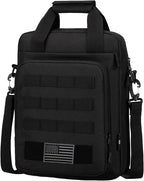 ZHIERNA Tactical Messenger Bag, Tactical Briefcase Laptop Bag Heavy Duty MOLLE Shoulder Pack Handbag for Men(Patch Included)