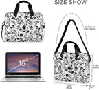 Laptop Bag 15.6 inch, Waterproof Laptop Case with Strap, Protective Laptop Carrying Case for Women&Men, Goth Bat Foral
