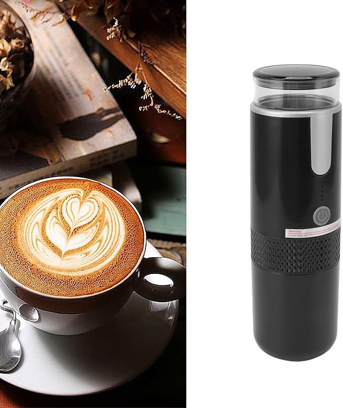 Battery Operated Coffee Maker, Portable Espresso Machine, Portable Coffee Maker, for Travel, Car, Camping, Office (Add Hot Water)