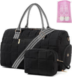 Duffle Bag for Travel, Weekender Bag with Shoe Compartment, Carry On Overnight Bag for Women with Toiletry Bag, Gym Bag with Wet Pocket, Hospital Bags for Labor and Delivery Beige