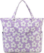 Bluboon Waterproof Beach Tote Pool Bags for Women Ladies Extra Large Carry On Bag With Wet Compartment for Weekender Travel